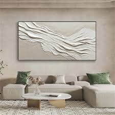 "Sands of Serenity" Large Horizontal Minimalist 3D Texture Canvas