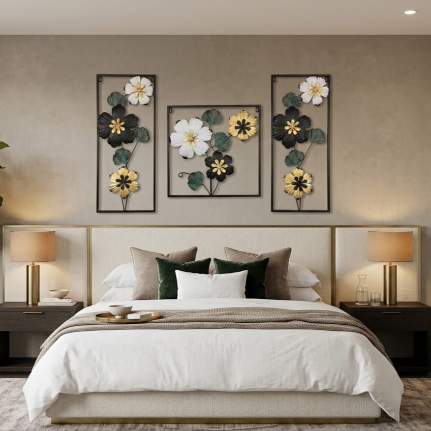 'Botanical Luxe Frame' Set Of 3 Luxury Minimalist Botanical Frame for Living Room