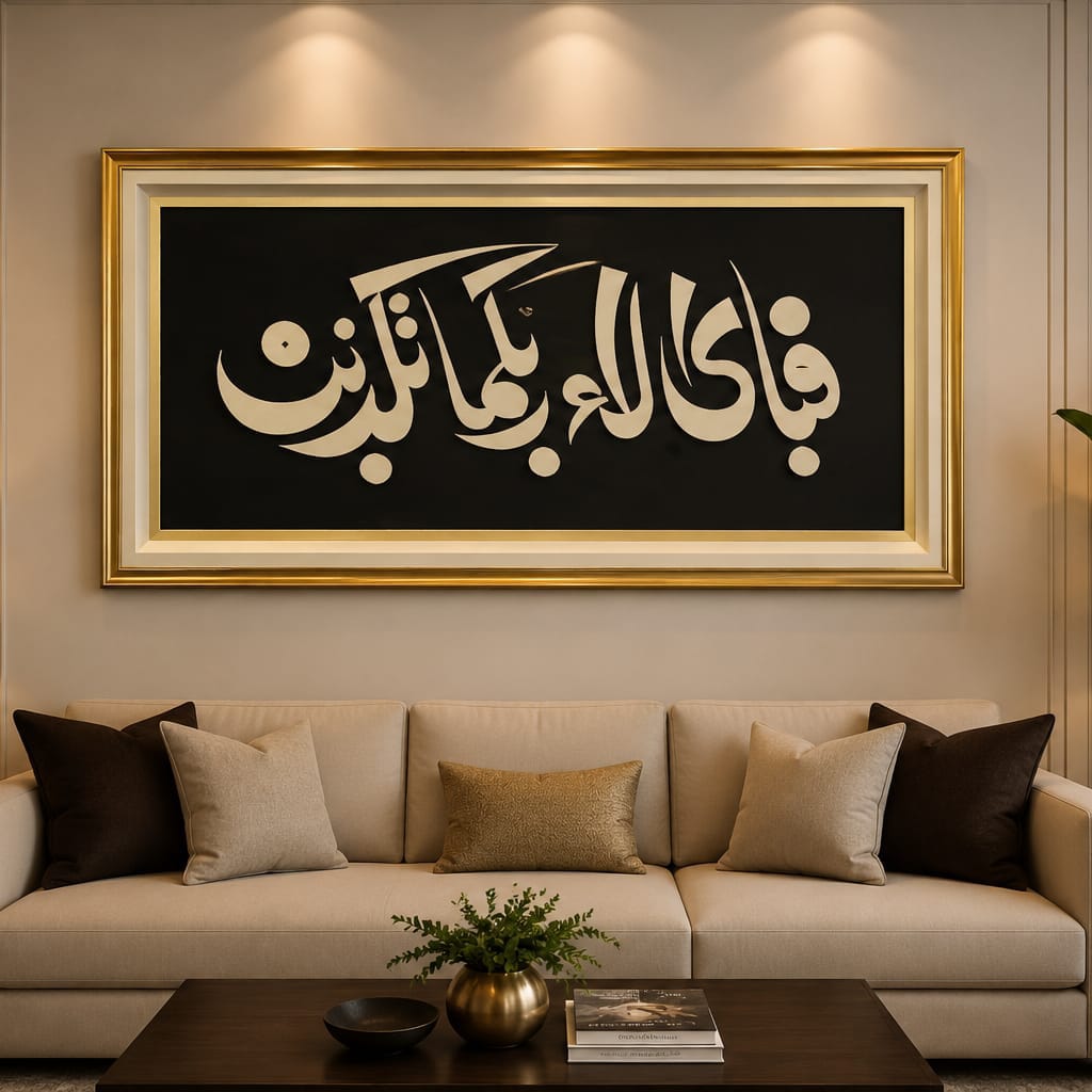 Noor-e-Rahman – Premium Embossed Surah Rahman Calligraphy Panel