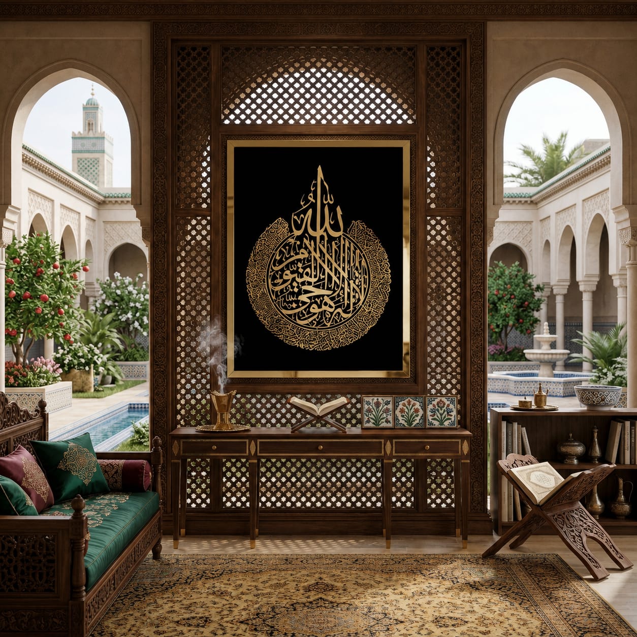 The Sovereign Ayatul Kursi – Luxury 3D Floating Gold Wall Art