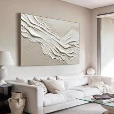 "Sands of Serenity" Large Horizontal Minimalist 3D Texture Canvas