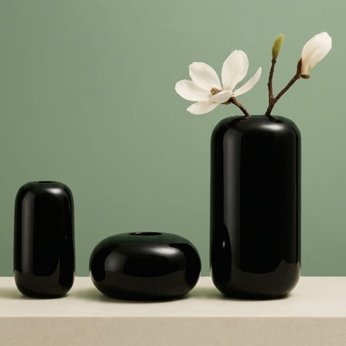"Serene Blossom" Minimalist Ceramic Vase Trio Set